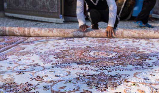 روش اصولی لول کردن قالی در قالیشویی نظام آباد 